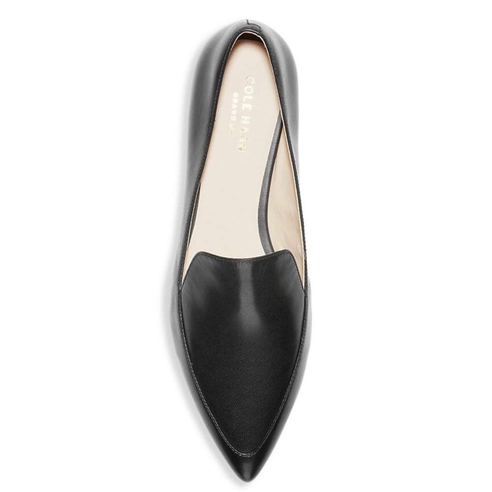 Cole Haan Brie Black Leather Loafers Ballets Flats - Picture 7 of 15